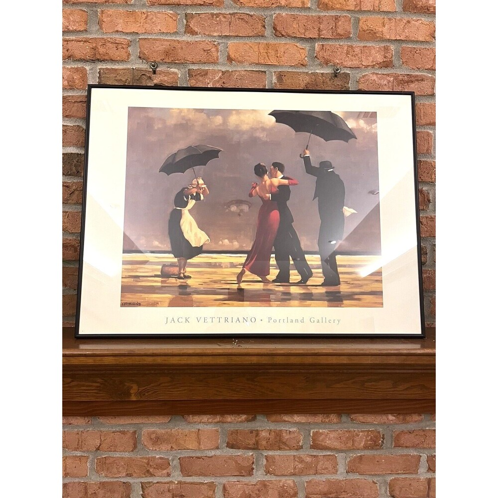 Jack Vettriano "The Singing Butler" Framed Canvas-Effect Art Print (33" x 24")